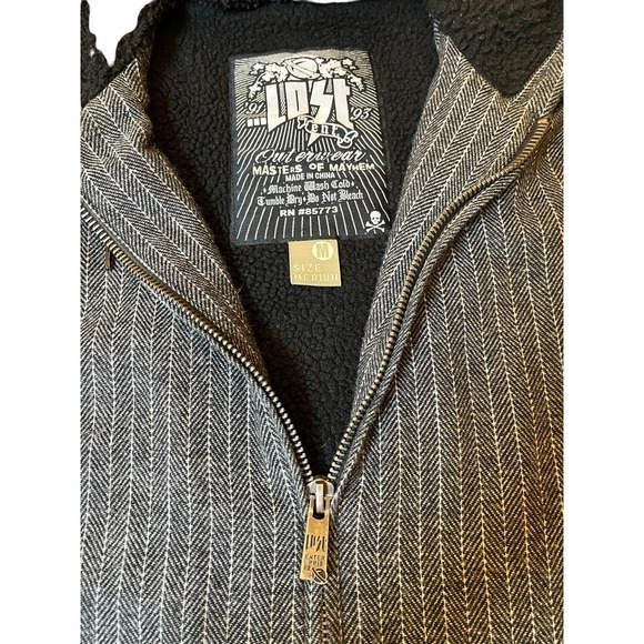 Lost Ent Monsters of Mayhem Wool Blend Fleece Skater Zip Front Jacket 90's‎ M - Picture 3 of 10
